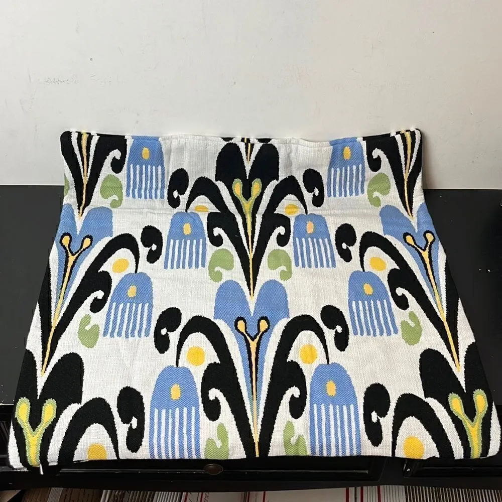 Williams Sonoma Outdoor Sunbrella Sofia Ikat pillow cover